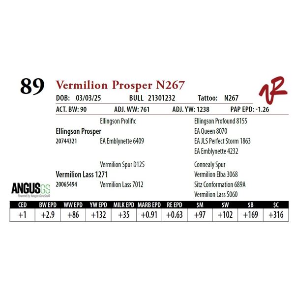 Vermilion Prosper N267