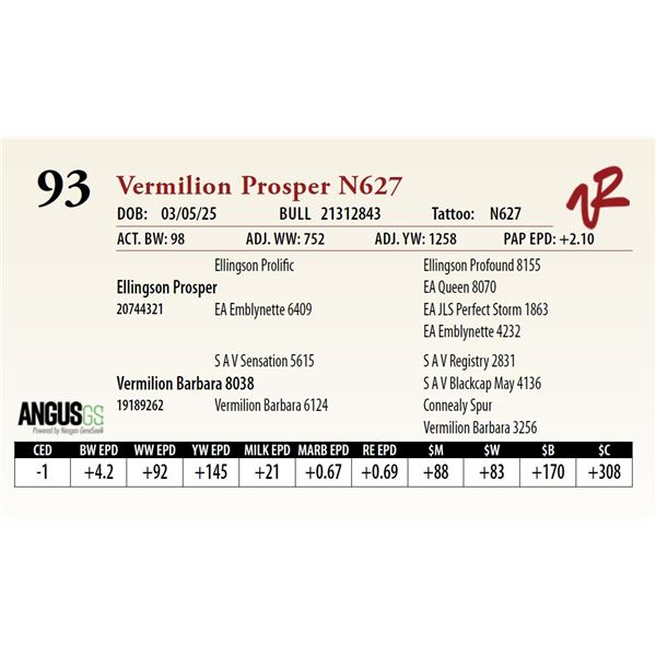Vermilion Prosper N627