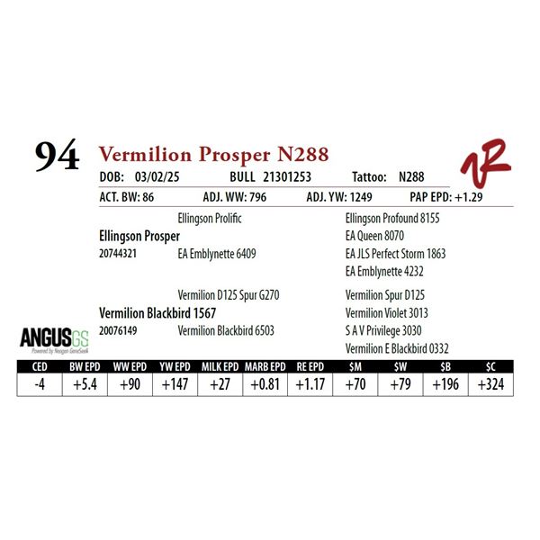 Vermilion Prosper N288