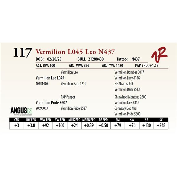 Vermilion L045 Leo N437