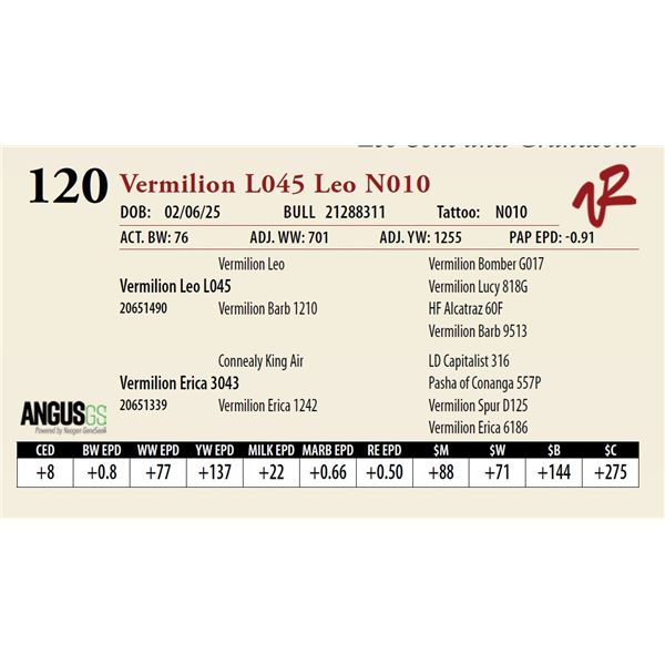Vermilion L045 Leo N010
