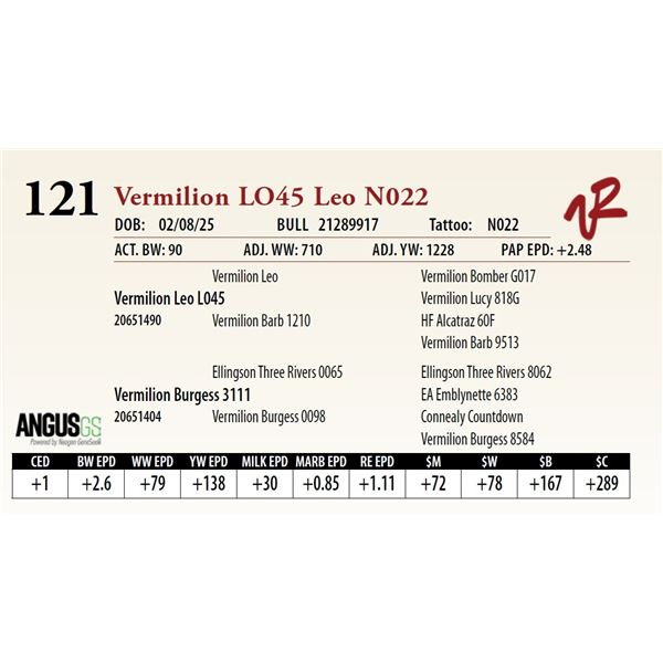 Vermilion LO45 Leo N022