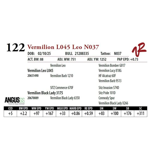 Vermilion L045 Leo N037