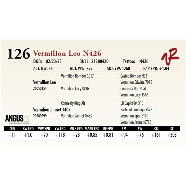 Vermilion Leo N426