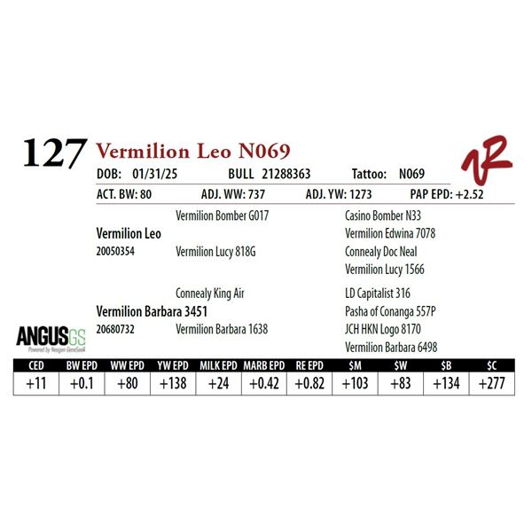 Vermilion Leo N069