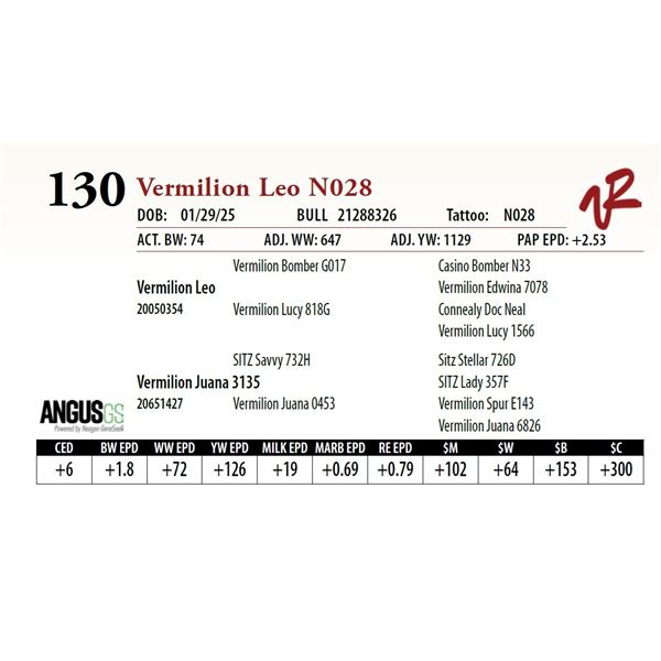 Vermilion Leo N028