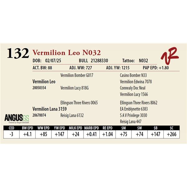 Vermilion Leo N032