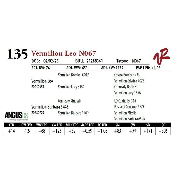 Vermilion Leo N067