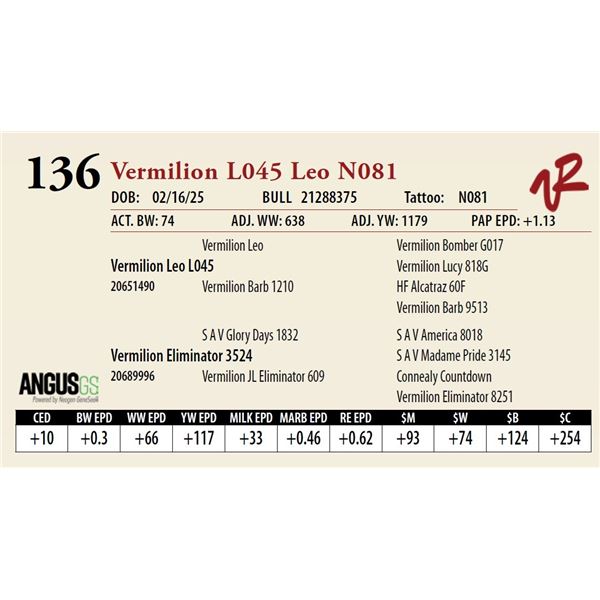 Vermilion L045 Leo N081