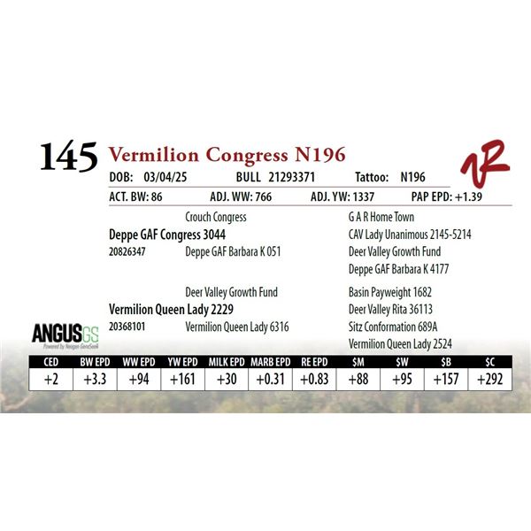 Vermilion Congress N196