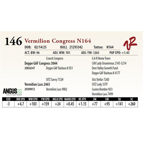 Vermilion Congress N164