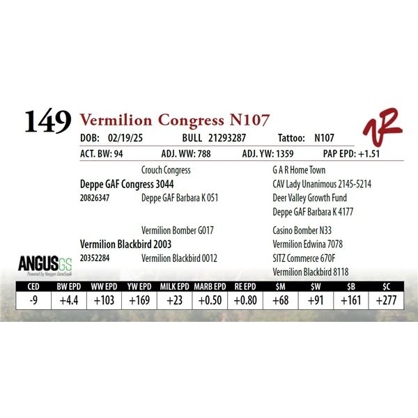 Vermilion Congress N107