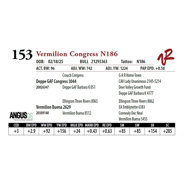 Vermilion Congress N186