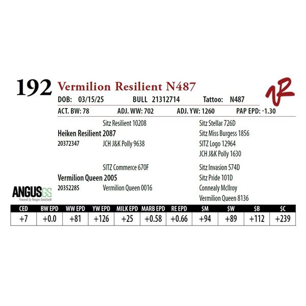Vermilion Resilient N487