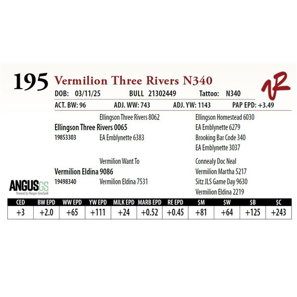 Vermilion Three Rivers N340