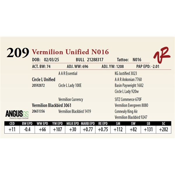 Vermilion Unified N016