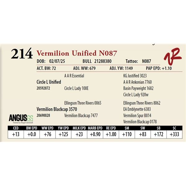 Vermilion Unified N087