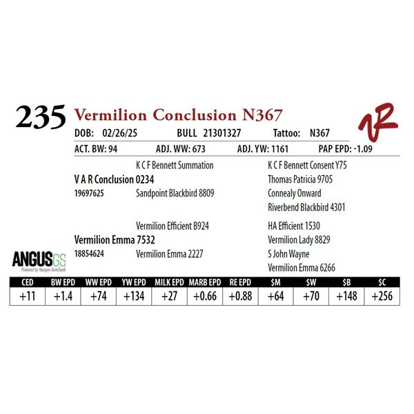 Vermilion Conclusion N367