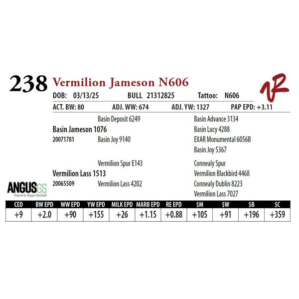 Vermilion Jameson N606