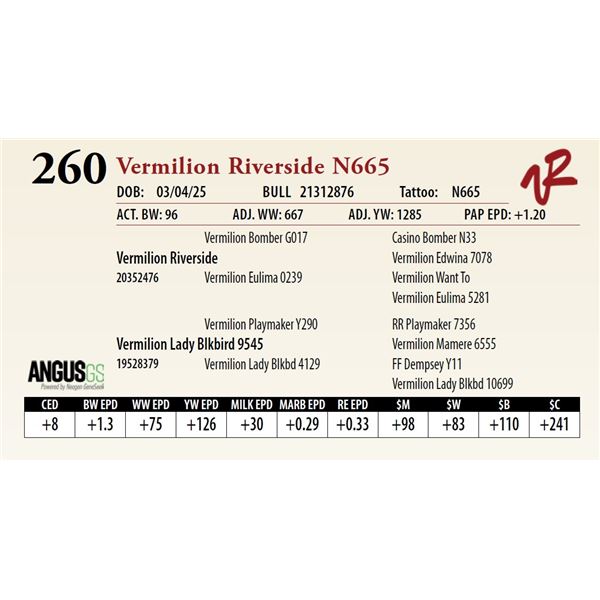 Vermilion Riverside N665