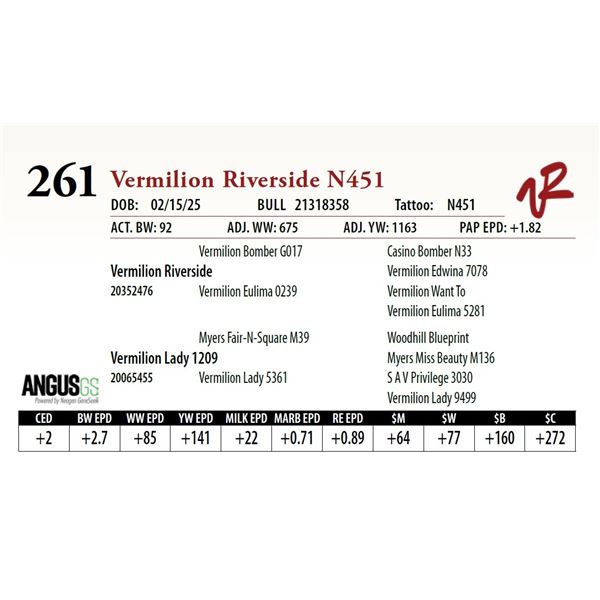 Vermilion Riverside N451