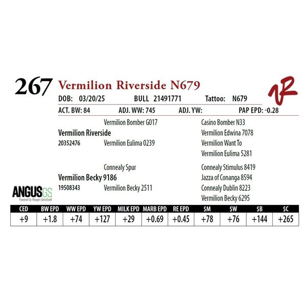 Vermilion Riverside N679