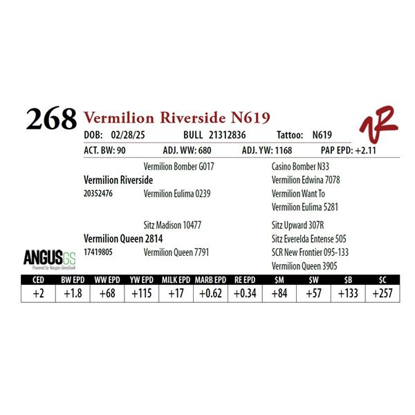 Vermilion Riverside N619