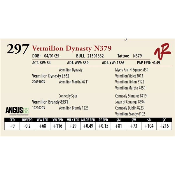 Vermilion Dynasty N379