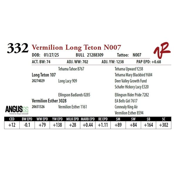 Vermilion Long Teton N007