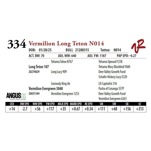 Vermilion Long Teton N014