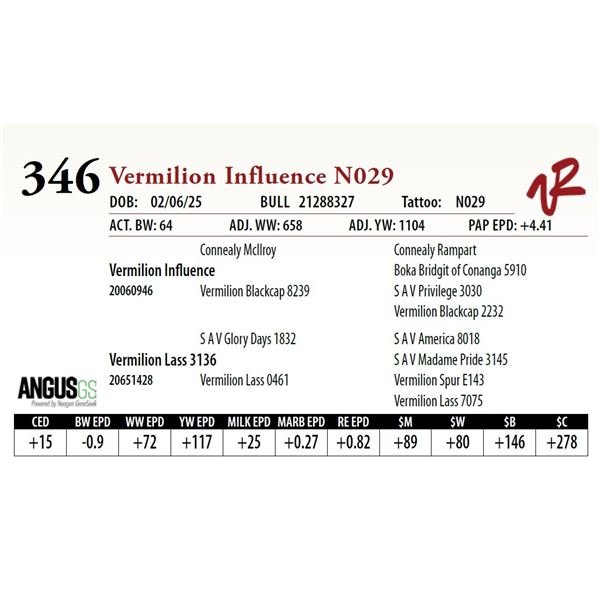 Vermilion Influence N029