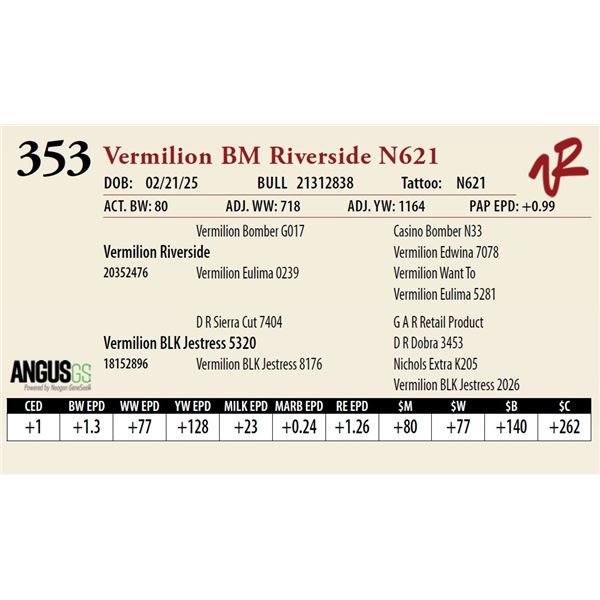 Vermilion BM Riverside N621