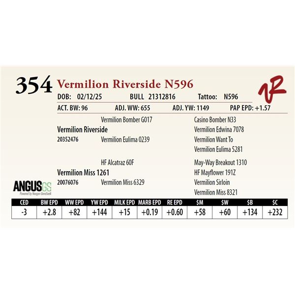 Vermilion Riverside N596