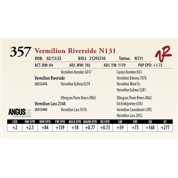 Vermilion Riverside N131