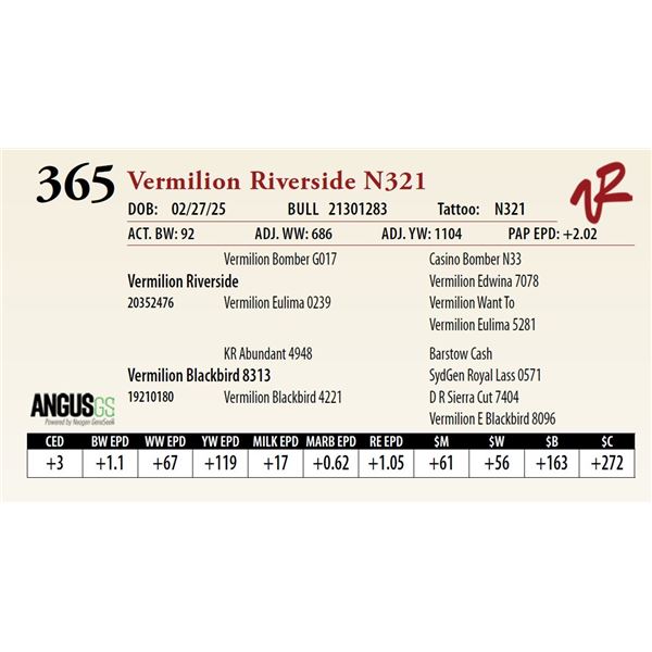 Vermilion Riverside N321