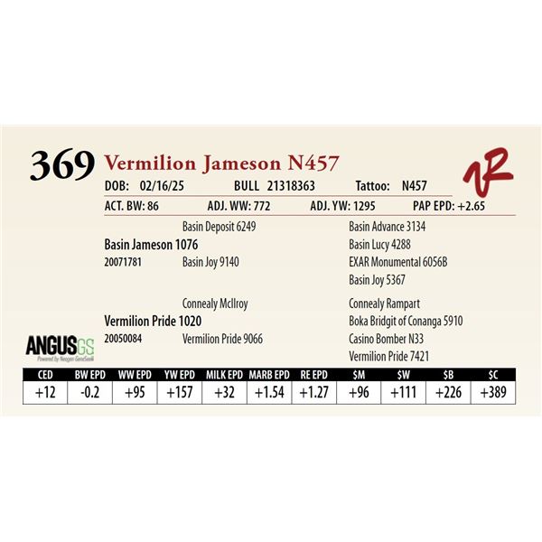 Vermilion Jameson N457