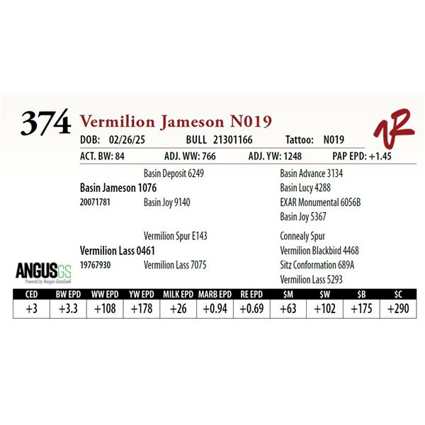 Vermilion Jameson N019