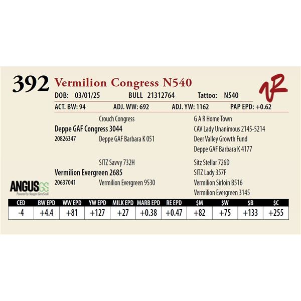 Vermilion Congress N540