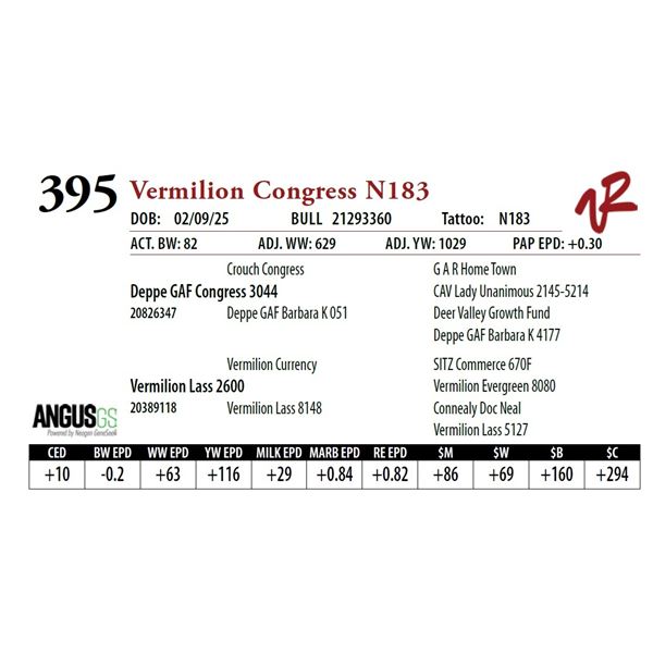 Vermilion Congress N183