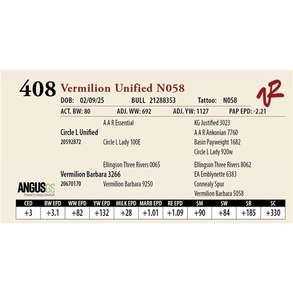 Vermilion Unified N058