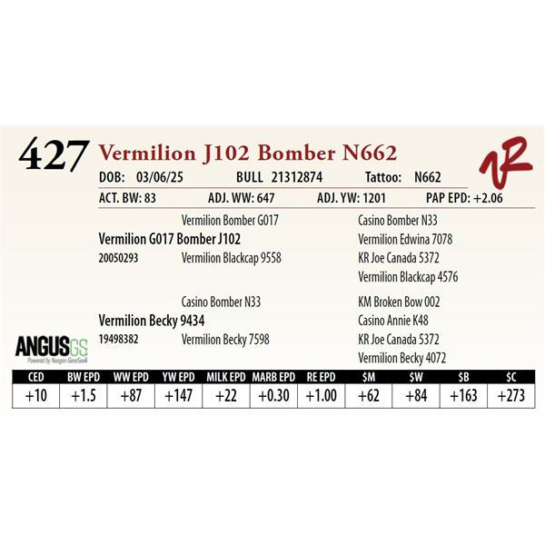 Vermilion J102 Bomber N662
