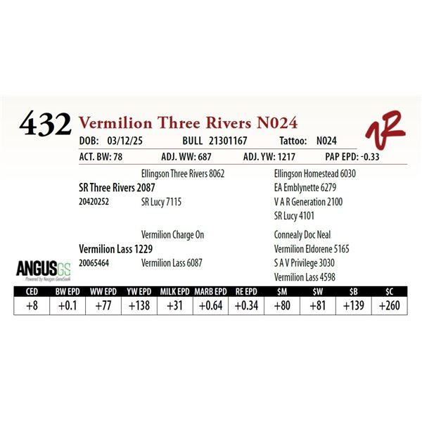 Vermilion Three Rivers N024
