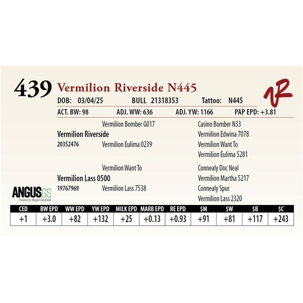 Vermilion Riverside N445