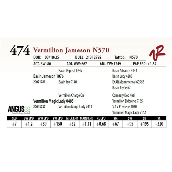Vermilion Jameson N570