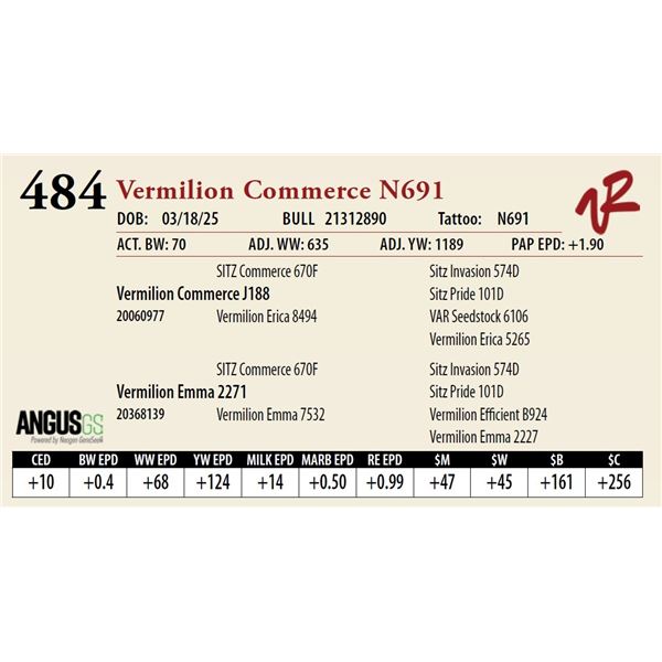 Vermilion Commerce N691