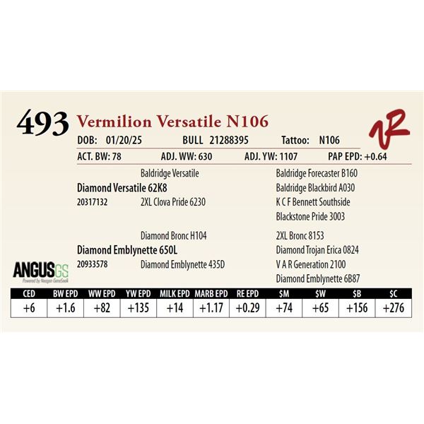 Vermilion Versatile N106