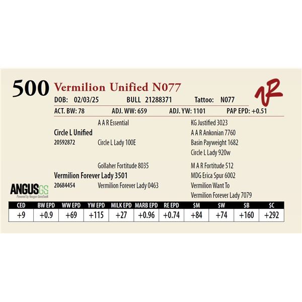 Vermilion Unified N077