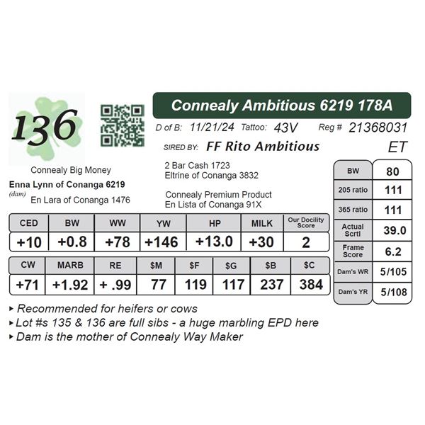 Connealy Ambitious 6219 178A