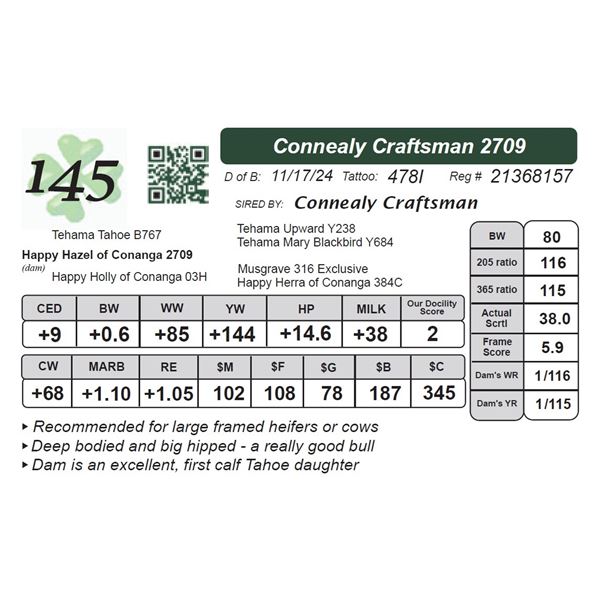 Connealy Craftsman 2709