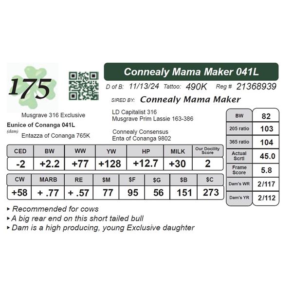Connealy Mama Maker 041L